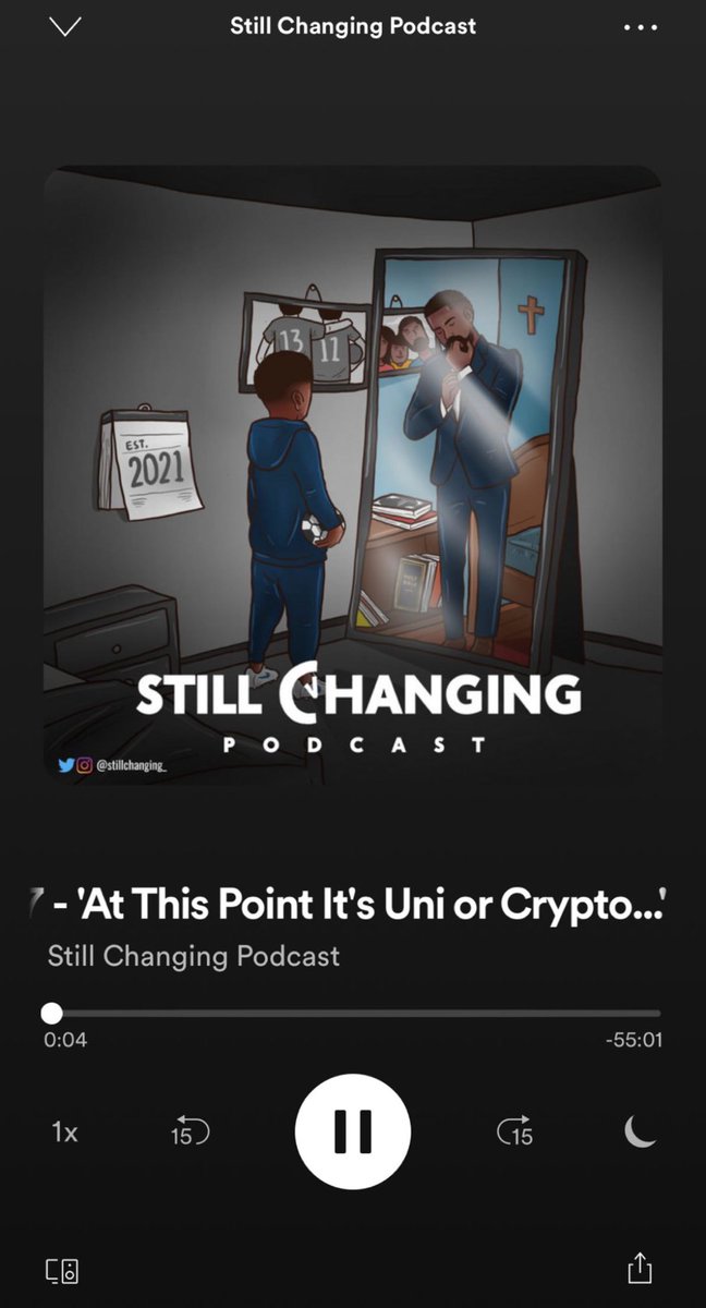 stillchanging_'s tweet photo. Episode Seven is out now⏰!

In this episode, we discuss our opinions on how people sell themselves short, our enjoyment of Higher Education and how it has benefitted us, as well as other possible paths to our goals that don't require going to Univeristy.

Go listen now!🧏🏾‍♂️🔐 https://t.co/x4ctXC2UWS