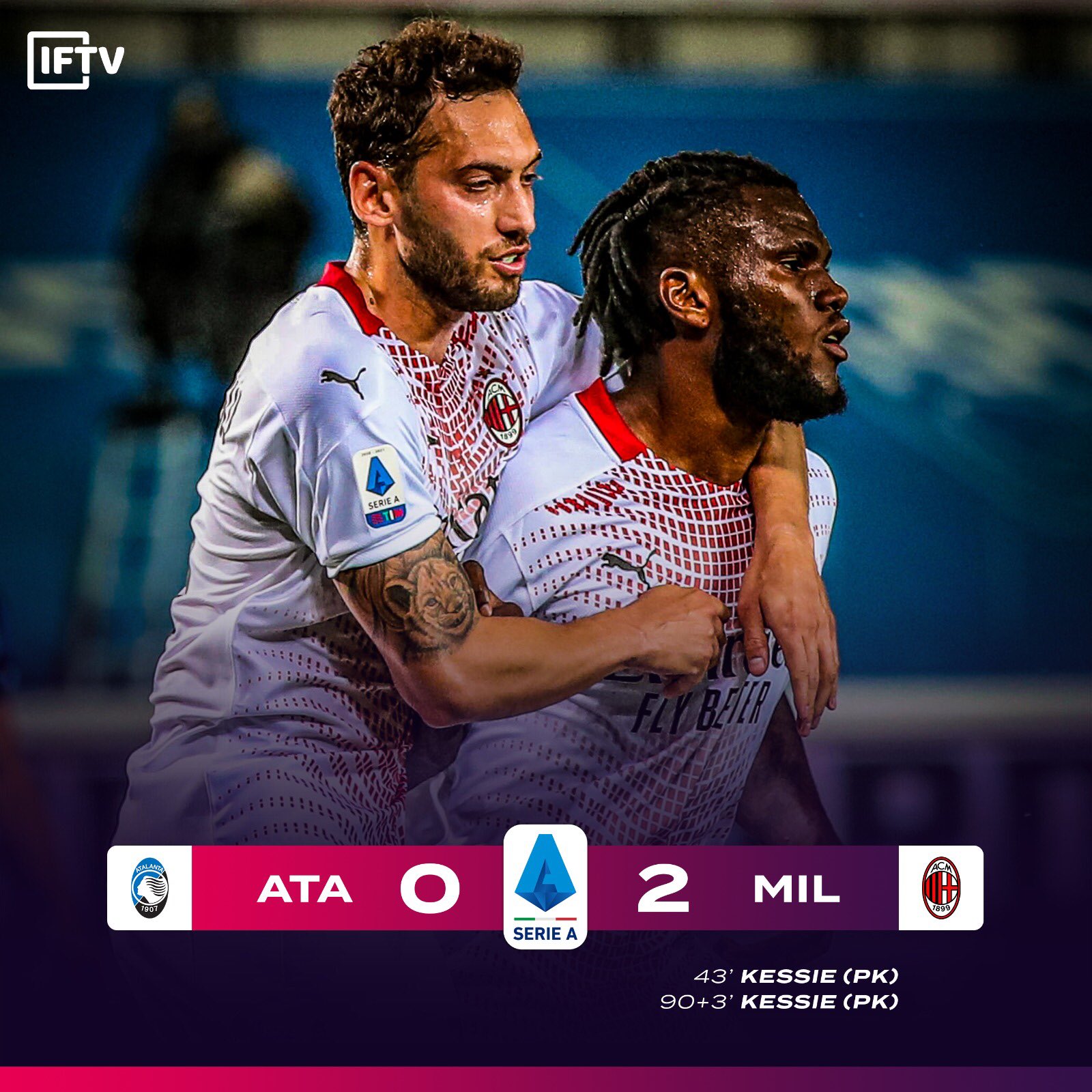 Italian Football Tv Ac Milan S 2 0 Win Secures Them 2nd Place And Champions League Qualification