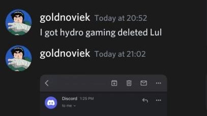 HydroGaming_YT's tweet photo. We got raided by reports, that is why the discord is down https://t.co/SjNTTOG9Uu
