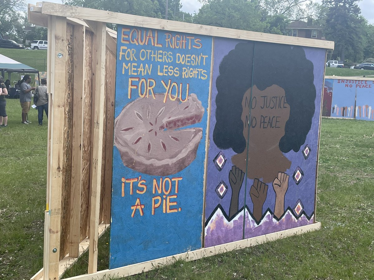 DstoeckerS's tweet photo. yesterday i went to an outdoor exhibit of street art preserved from the george floyd protests. i apologize for the super long thread but i wanted to show all the exhibits, it is worth your time. https://t.co/UAguZ3bOyC