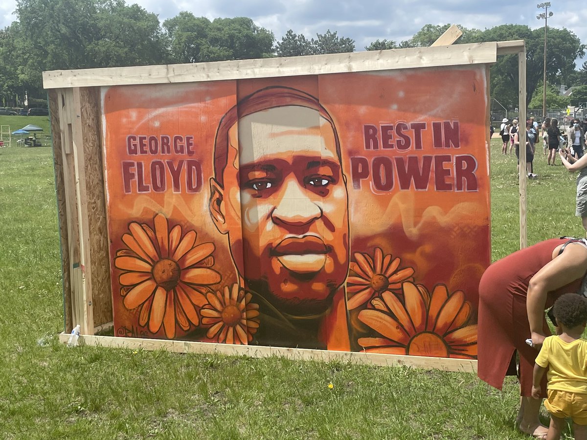 DstoeckerS's tweet photo. yesterday i went to an outdoor exhibit of street art preserved from the george floyd protests. i apologize for the super long thread but i wanted to show all the exhibits, it is worth your time. https://t.co/UAguZ3bOyC