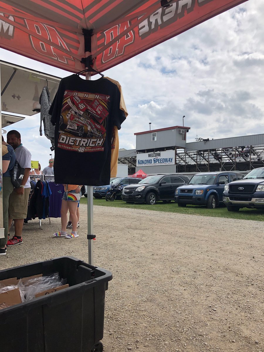 T-shirts are for sale here at <a href="/kokomospeedway/">Kokomo Speedway</a>! Place looks bad ass!