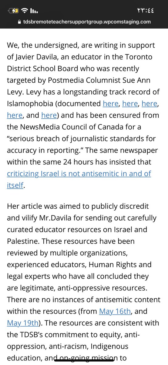 Please sign and share this petition to let <a href="/tdsb/">Toronto District School Board</a> know how unacceptable the way they’re treating this educator is, bowing in to the smears of a known Islamophobe with shoddy journalistic ethics …eteachersupportgroup.wpcomstaging.com/475-2/