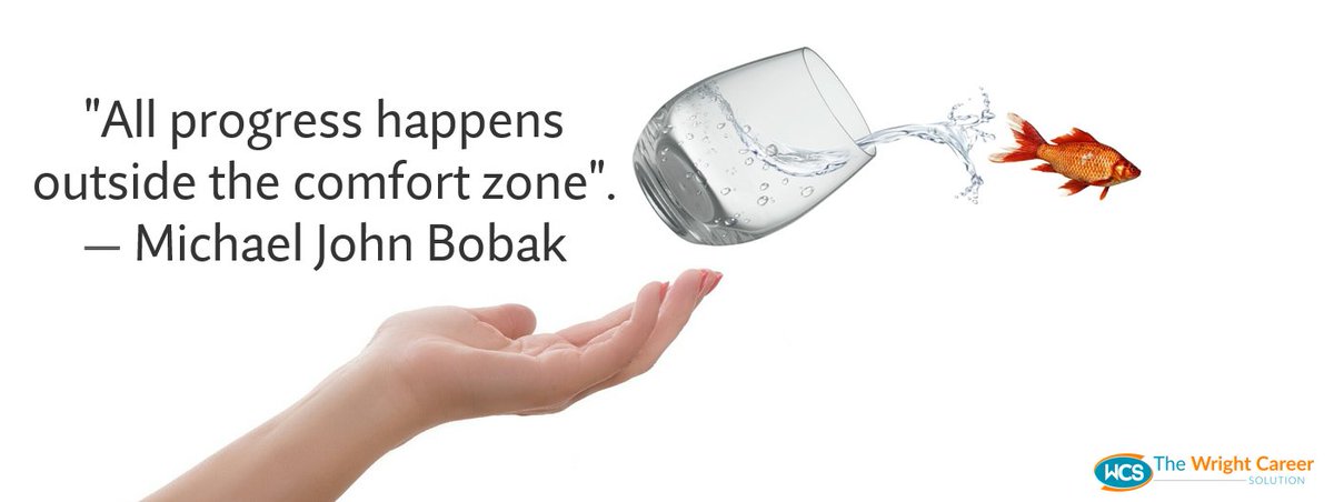 CareerTips2Go's tweet image. "All progress happens outside the comfort zone". 
— Michael John Bobak #SundayMotivation  #ThinkBIGSundayWithMarsha #LetsGROWPro #GettingItDone