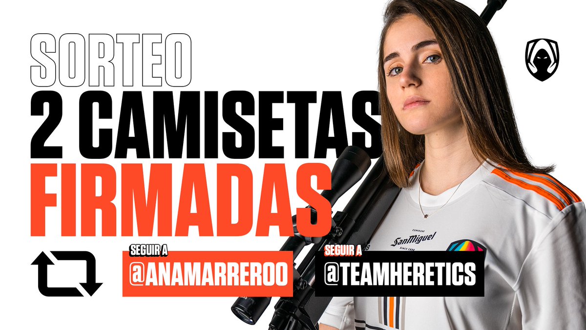 anamarreroph's tweet photo. Chicos 😏 para celebrar mi entrada en Heretics 🧡 lanzamos este sorteo de 2 camisetas firmadas y además 10 códigos de un 20% de descuento en https://t.co/r3RNSHf9pJ
Solo tiene que dar RT y seguirnos a @TeamHeretics y a mí ✨ https://t.co/kzZn0oC4LP