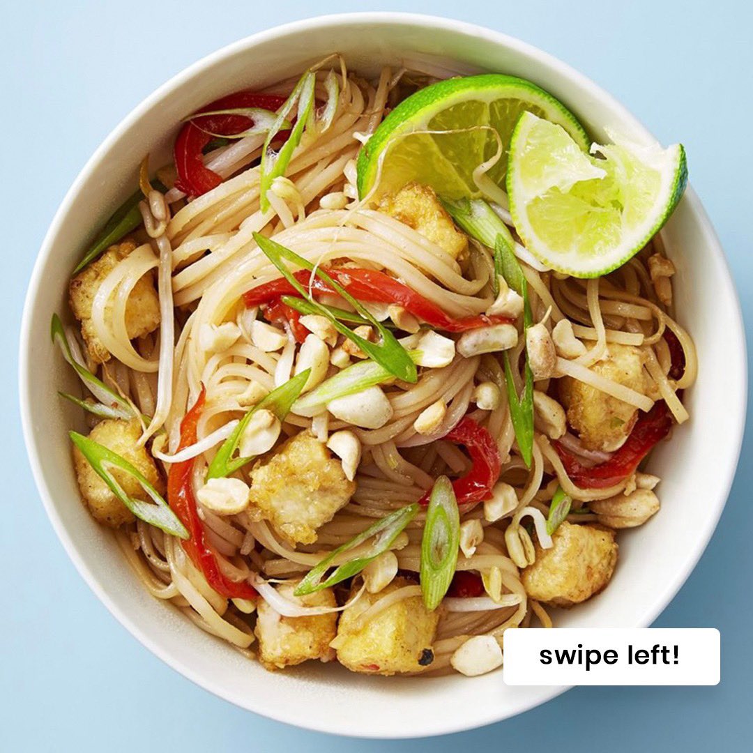 AppVeggly's tweet photo. Check out this delicious and healthy vegan option, the Tofu Pad Thai! 🍜🌱 Thanks, @goodhousekeeping for this amazing recipe. Swipe for ingredients and directions! #vegan #crueltyfree #vegetarian #vegglyapp #meatless #plantbased #govegan #veganrecipe #veganfood #tofupadthai https://t.co/6VTlfVTj6V