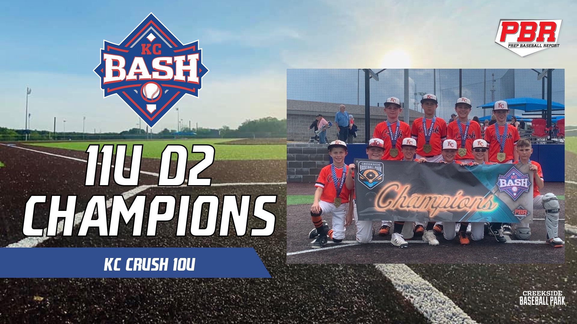 Creekside Baseball Our First Kc Bash Champions Have Been Crowned 11u D2 Champs Are Crushbsbl 10u Kc Crush Smashed Through The Tournament In Dominating Fashion Outscoring Their Opponents 74 23 Congrats