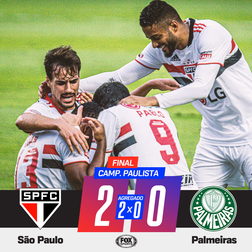 SportsCenterBR's tweet photo. TEM QUE RESPEITAR O TRICOLOR! É CAMPEÃÃÃÃO! Luan e Luciano marcam, São Paulo supera o Palmeiras no Morumbi e conquista o título paulista após 16 anos https://t.co/RFqZdpcKDy