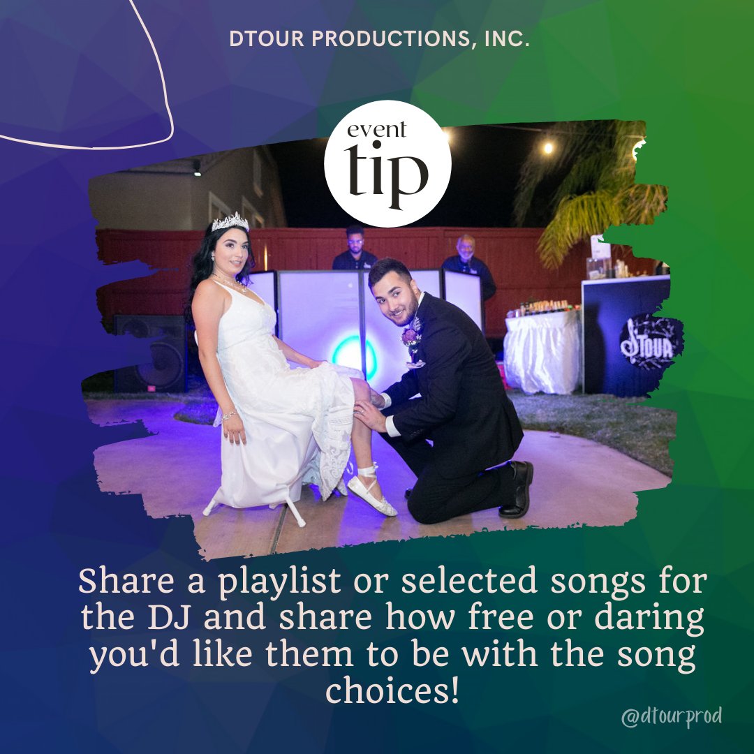 dtourprod's tweet photo. Event Tip- Sharing a playlist with the DJ to help create the perfect ambiance 
-
-
-
#dtourprod #inlandempire #smallbusiness #eventcoordinator #ie #socalevents #whatcandtourdoforyou #dtoureventtip #eventtipoftheday https://t.co/dHU4oV8ZQj
