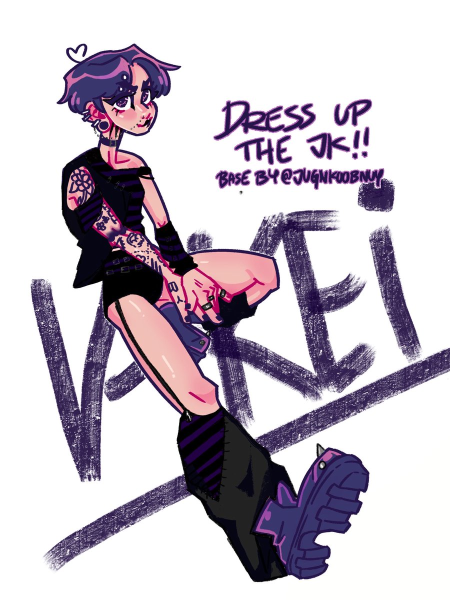 Chai_tear's tweet photo. I wanted to try to do #huntspunkjkdressup for @jugnkoobnuy and i accidentally exposed myself. Have you ever seen visual kei Jungkook? I feel so old when I thing how long ago was my jrock phase (I still love The Gazette, but you know 🤠) https://t.co/rFZmOEbnsG