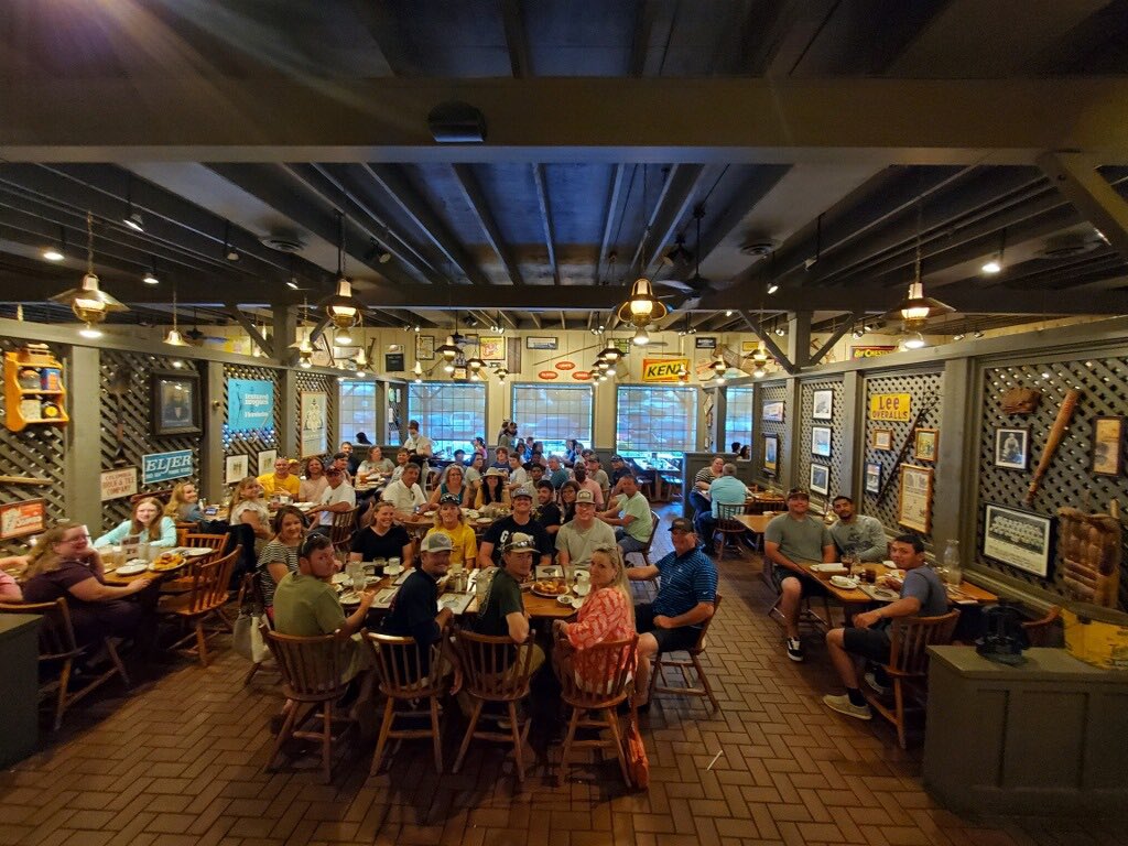 Ecclesia_Royals's tweet photo. Team and family dinner on our last night in South Carolina! We are so thankful and forever grateful to everyone in this picture for the love, support, effort, and energy that they have poured into this baseball program and these guys. Thank you!#RoyalFamilyCrackerBarrelTakeover https://t.co/R2DiCDkIoY