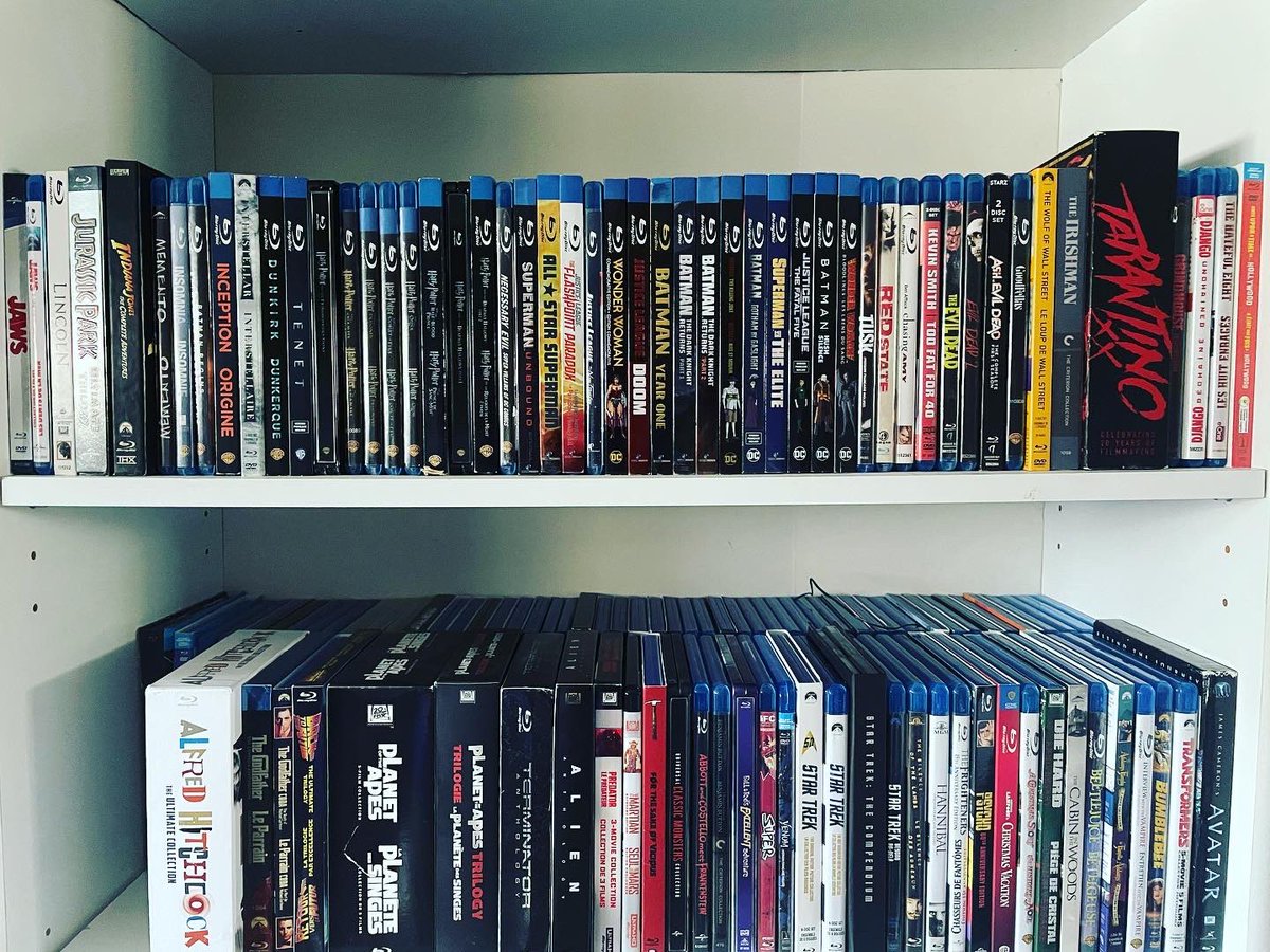 justindmitruk's tweet image. And that’s only the blu ray portion of the collection. Not quite at “oh my god level” quite yet but we’re getting there... #moviecollector #moviecollection #runningoutofspace #bookshelf #bluraycollection #bluray