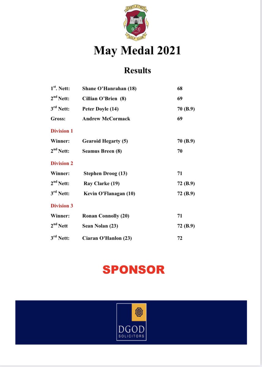 Castletroy Golf Club tweet media