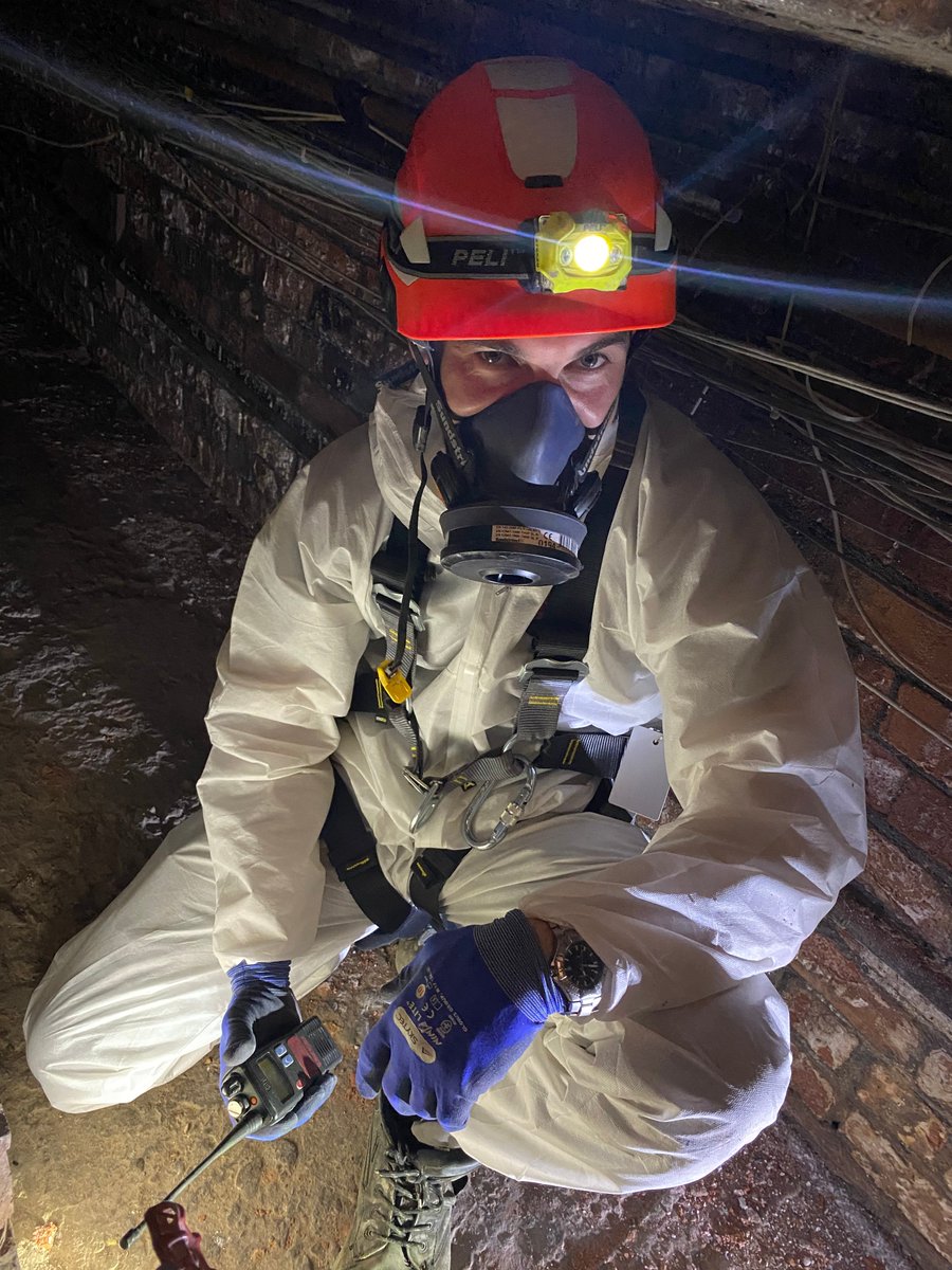 SafetyRedline's tweet image. A recent job looking after a series of asbestos removal companies who needed to enter a service tunnel under a university to price for future works.

Redline provided equipment, a support team and RAMS to get everyone in and out safely.