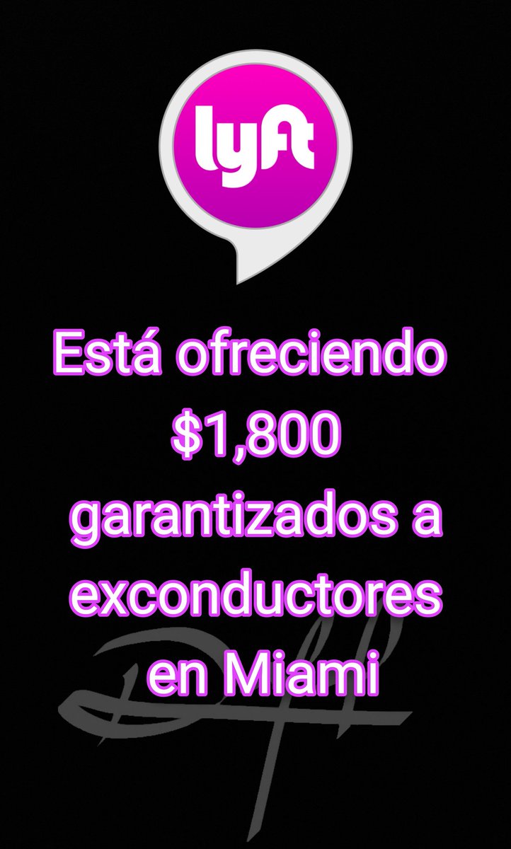 MiamiVIPTransp's tweet photo. @lyft está ofreciendo $1,800 garantizados a exconductores en #Miami. 

Solo debes hacer 100 viajes en el área de #Miami durante los próximos 30 días. Haz click en el siguiente enlace, y sigue las instrucciones.
Aplica condiciones🔻
https://t.co/ZJZdVbEHRB https://t.co/cgsikSBToa