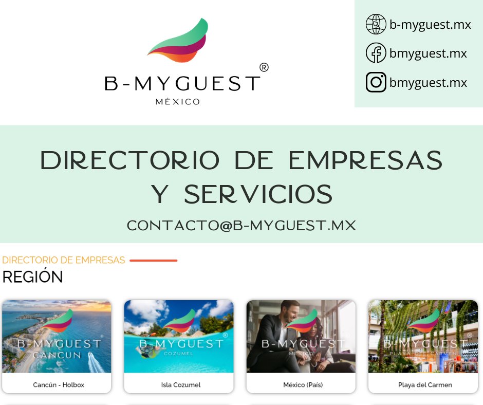 bmyguest_mx's tweet photo. https://t.co/bQiOLE0Tm0

Directorio de Empresas y Servicios

Anuncia tu negocio
https://t.co/GeuStd2UGZ
contacto@b-myguest.mx
.
.
.
#BMyGuestMx #DirectorioDeEmpresas #DirectorioBMyGuestMx #DirectorioDeServicios #AnunciateConNosotros #Publicidad #Marketing #ConsumeLocal https://t.co/fzkwMkOYOs