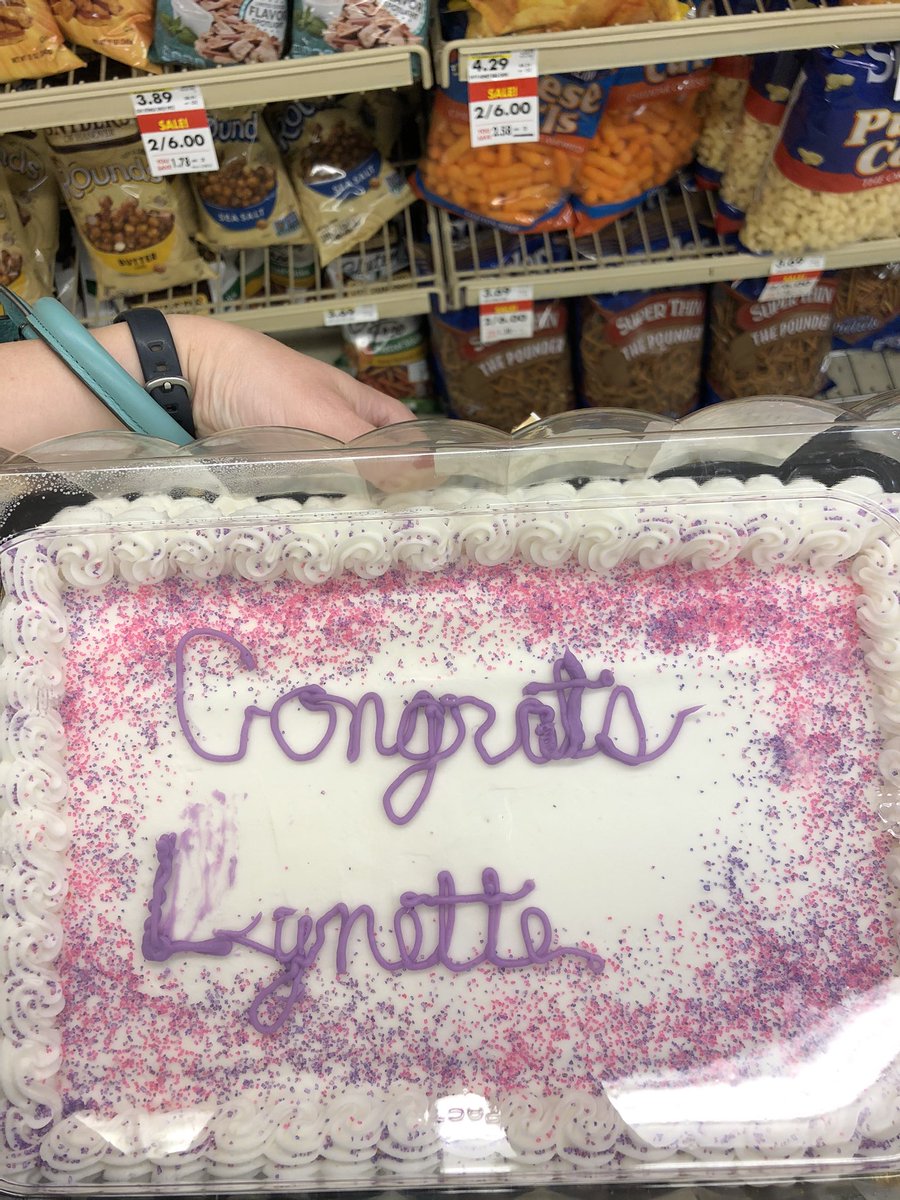 Girl81Runner's tweet photo. Friends...I stopped and got a cake today for a coworker who just completed her BSN. Taking it to work for her tomorrow. I did not have the heart to tell the baker the truth about how the writing on this cake looks... I also cannot stop laughing. https://t.co/BTlGZPVlOo