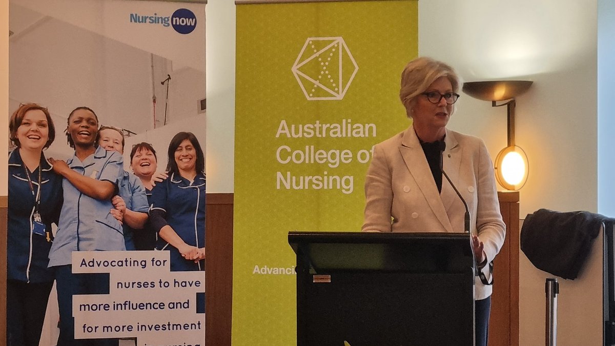 acn_nursing's tweet photo. Nurse and Federal Member for Indi Dr @helenhainesindi MP is speaking at the #NursingNowAustralia Finale highlighting the importance of nurses leading policy. #GlobalFootprints https://t.co/HHd3ZBVvHq