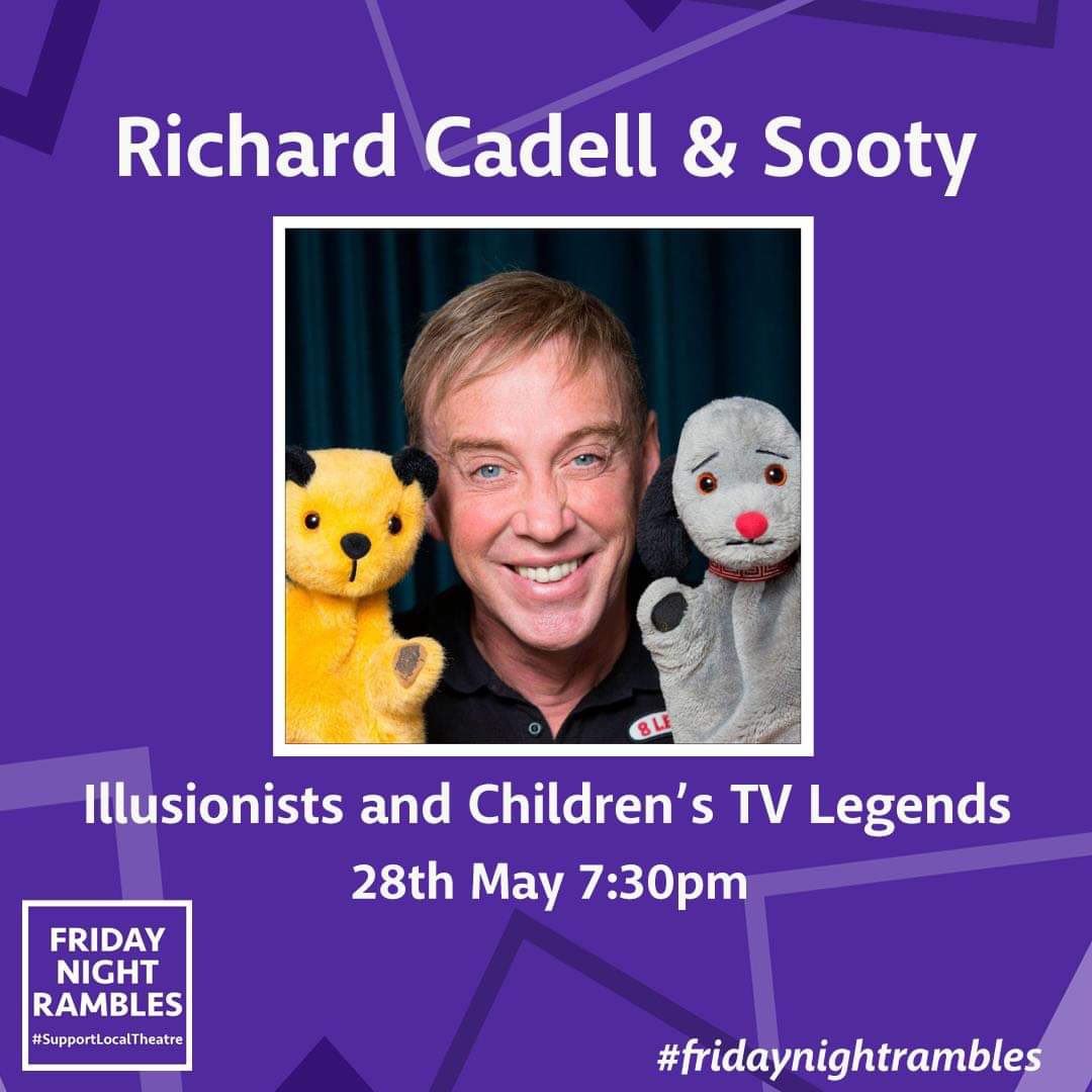 FriNightRambles's tweet photo. 🚨Guest Announcement🚨

We have some magical guests lined up for our final episode of Series 3 in the shape of The Twins FX (@theillusionists) and Richard Cadell &amp; Sooty from @Sootyandco!

Join us for a very special pre-recorded episode Friday 28th May on our Facebook and YouTube https://t.co/ZXAiHV8XJZ