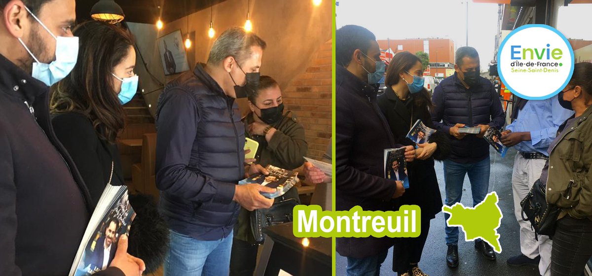MajoPresident93's tweet photo. Le week-end continue avec #EnvieIDF pour les #Regionales2021 #EnvieDaction en #SeineSaintDenis ! 
#IledeFrance. Mobilisation autour de @LauStmartin et des colistiers de la liste  @Envie_IDF ! Élections 20 et 27 juin 2021. #Montreuil https://t.co/5NacWwX01J