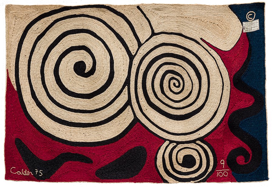 Two tapestries after Calder more than double their high estimates. #alexandercalder #calder #liveauction #artauction #auctionresults