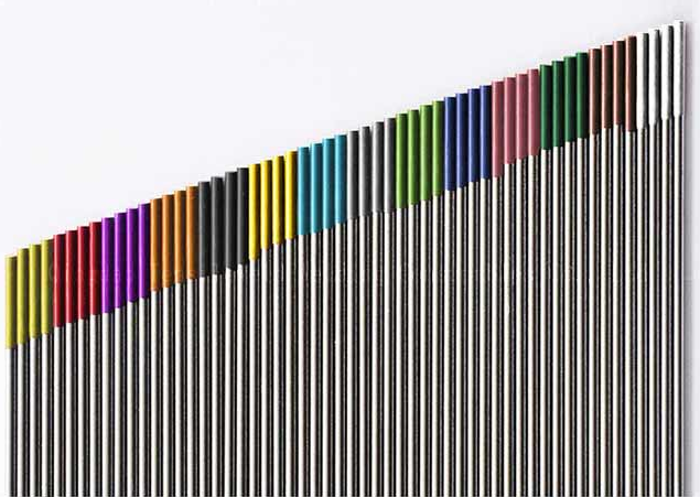 Tungsten electrodes, Electrodo de tungsteno, Wolfraam elektrode, Wolframelektrode, Wolframová elektroda, Électrode de tungstène, , Ηλεκτρόδιο βολφραμίου, Elettrodo di tungsteno, Elektroda wolframowa, Вольфрамовый электрод, Volframelektrod, Tungsten elektrot,