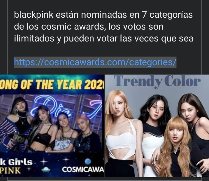 Tangorox1's tweet photo. YA QUE SE SIGUE POR ACÁ, NO OLVIDEN VOTAR GG, VAMOS POR LAS CHICAS

I'm voting for @BLACKPINK #blackpink #BLINK for #BillboardTNT #BBMAs https://t.co/410XhI4QIx https://t.co/ii8kTnkJA3