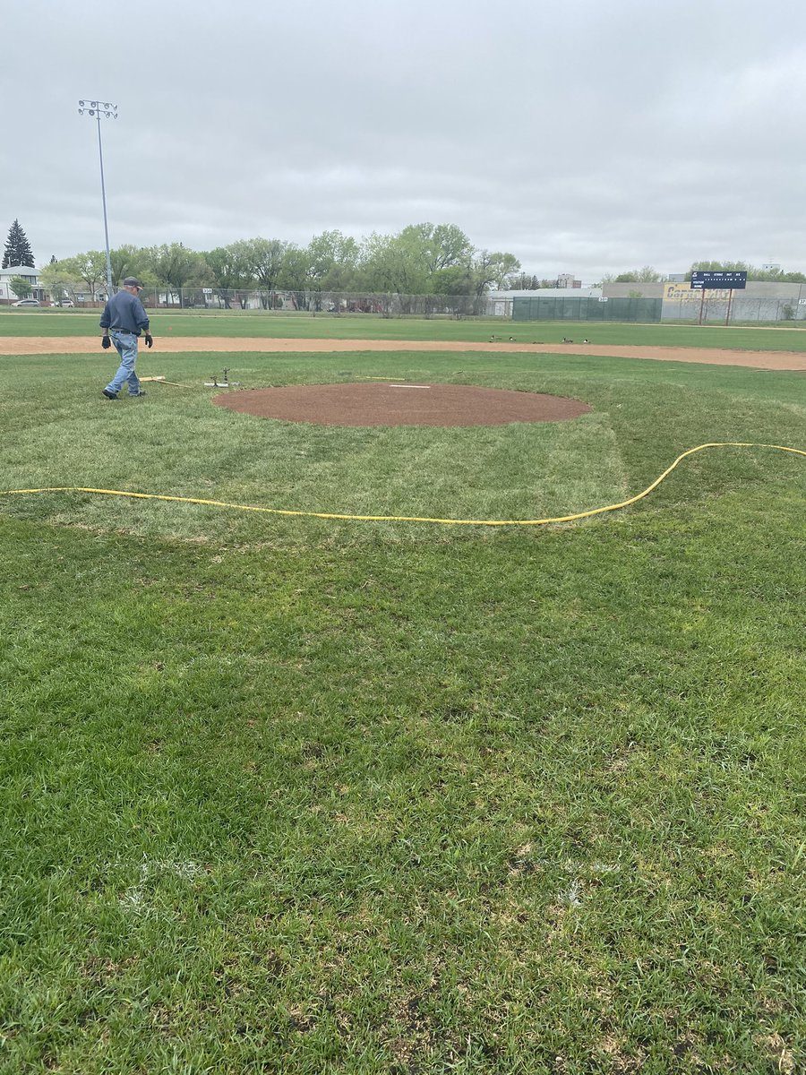 EdKulyk's tweet photo. The only upside to the #covid  pandemic, Giants Field is getting field upgrades.
#Turfacemvp https://t.co/nT2sH1uobb