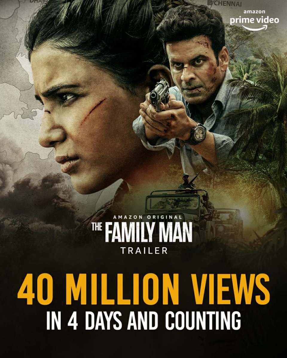 Now That’s quite a feat for the team’s hard work !!! Thank you all 🙏for this immense Love ❤️ Humbled!! @PrimeVideoIN @rajndk @Samanthaprabhu2 @Suparn @sharibhashmi #Pritamani @SharadK7 @ishahabali @shreya_dhan13 @CastingChhabra @sumank #Sunnyhinduja