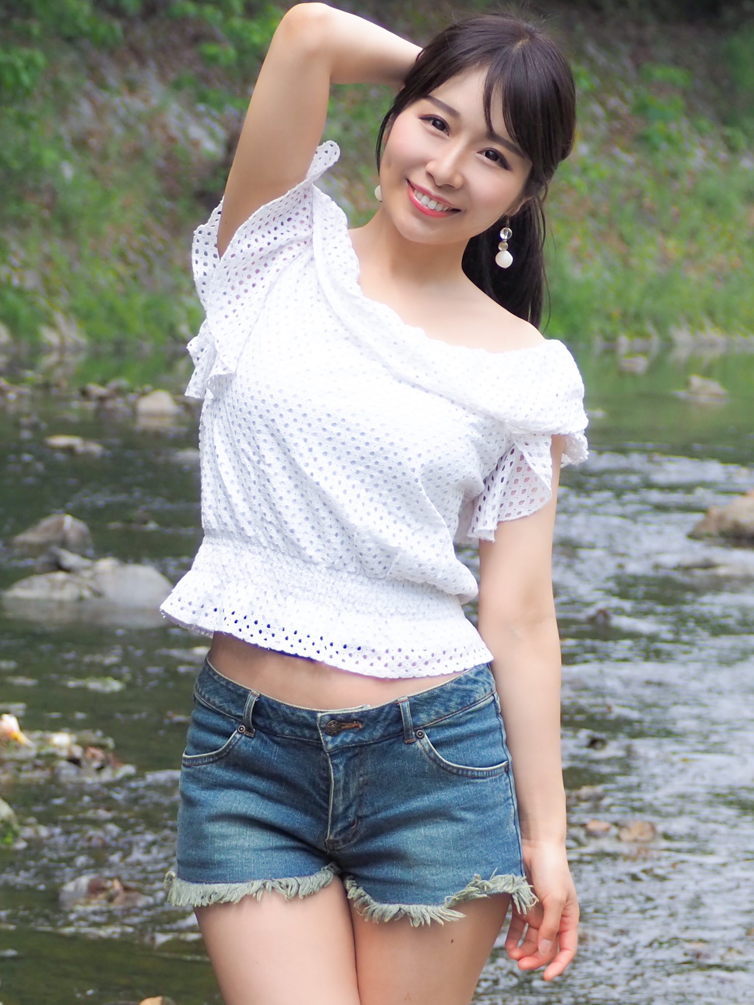 ポートレート女子  ホットパンツ 