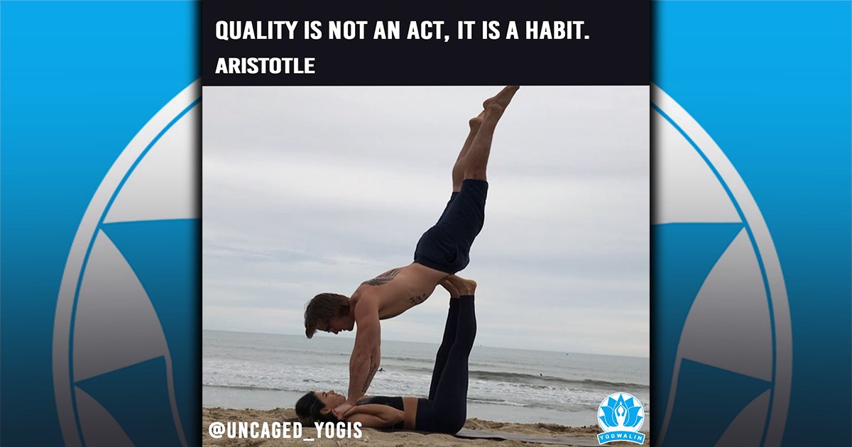 yogwalin's tweet photo. 🔥Quality is not an act, it is a habit✨. 📖Aristotle 📸@uncaged_yogis ✨ @yogwalin 🕉️ #yogalovers
#yogainspiration #yogachallenge #yogalife https://t.co/4PigzoIB3p