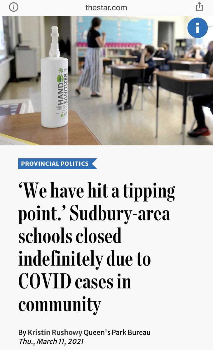 tristan_sudbury's tweet photo. 1st Schools in Ontario to Move Online: THUNDER BAY

Current Lowest Case Count Per Capita: THUNDER BAY

2nd to Move Online: SUDBURY

2nd Lowest Case Count: SUDBURY

But tell me again that schools don’t drive transmission. https://t.co/lhyttXART1