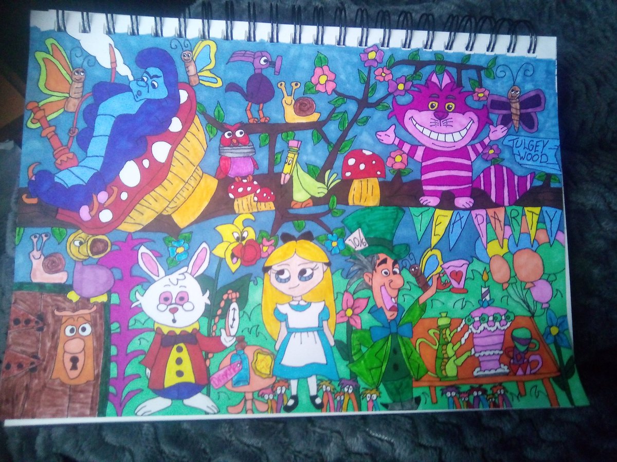 SassyFNDLife's tweet photo. Being stuck in one room without the ability to do much has certainly given me try to work on my drawing skills! Its a great distraction too.

#AliceInWonderland 
#Copingstrategy
#FNDRecovery https://t.co/5oM5Z3Y4ac