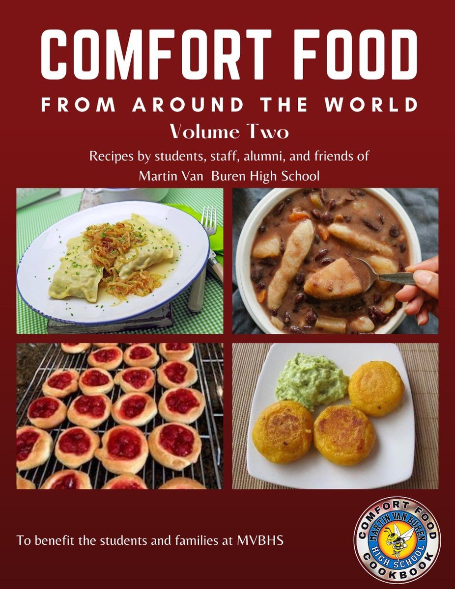 mvbhsalumns's tweet image. AT LONG LAST, HERE IT IS! The cookbook, like no other, Martin Van Buren High School’s Comfort Food Cookbook Volume 2. Get yours now at mvbhsaa.com!  #newandimproved #kitchenclassics