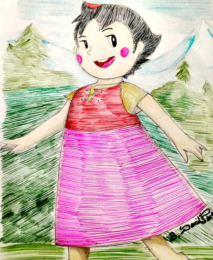 BlackFire1981's tweet photo. La niña de las montañas, Heidi... 

#heidi #cartoon #caricatura #bintach #vintage #mystyle #dibujo #drawing #sketching #ink #tinta #tintas #divadpastrana #retro https://t.co/D8WDCZPyLZ