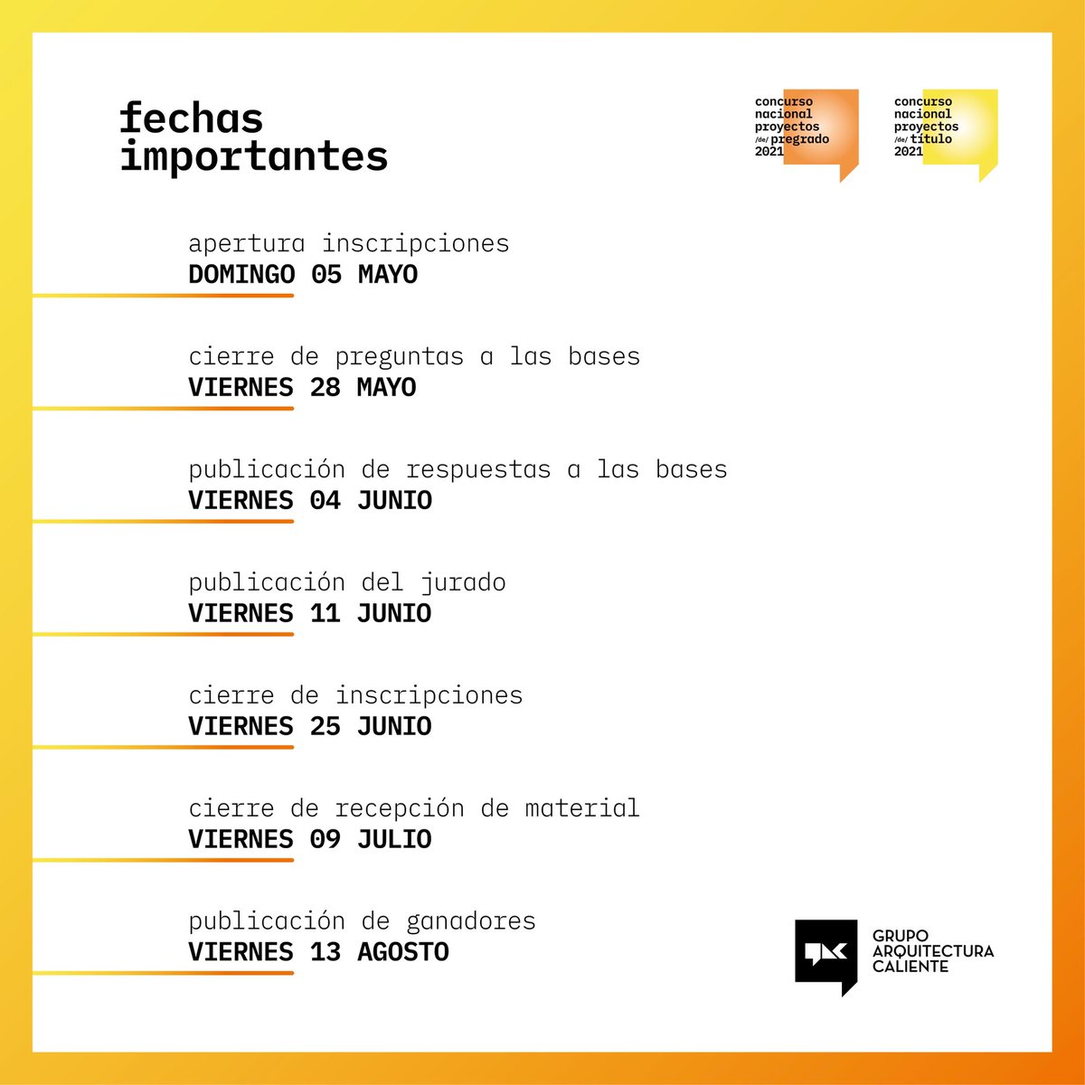 Revisa el calendario oficial de #CNPP2021 #CNPT2021 

¡No te quedes fuera!