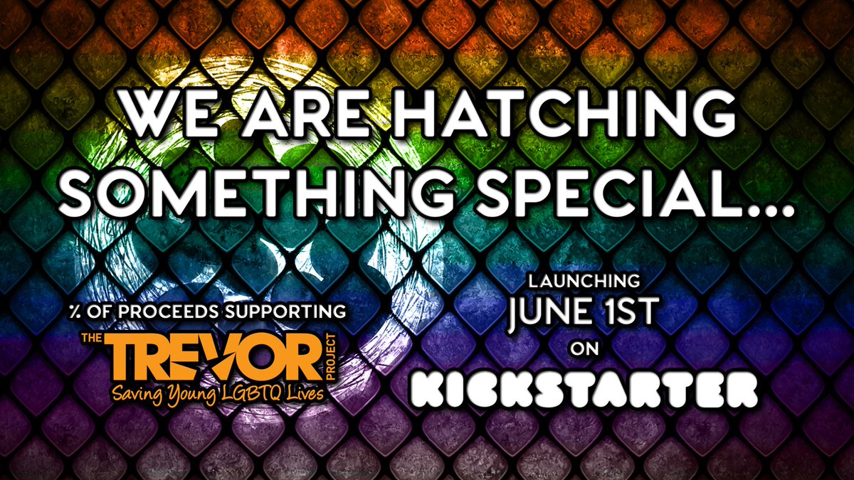 WeAreNerdsmith's tweet photo. JUNE 1st, Nerdsmith is hatching something special to show our pride! #Pin the date and follow us to learn more about our #kickstarter launch for #LGBTQIA #PrideMonth!

A portion of the proceeds will support the life-saving work of @TrevorProject! 

🐉🥚🧷 #WeAreNerdsmith https://t.co/MM97mcLHFn
