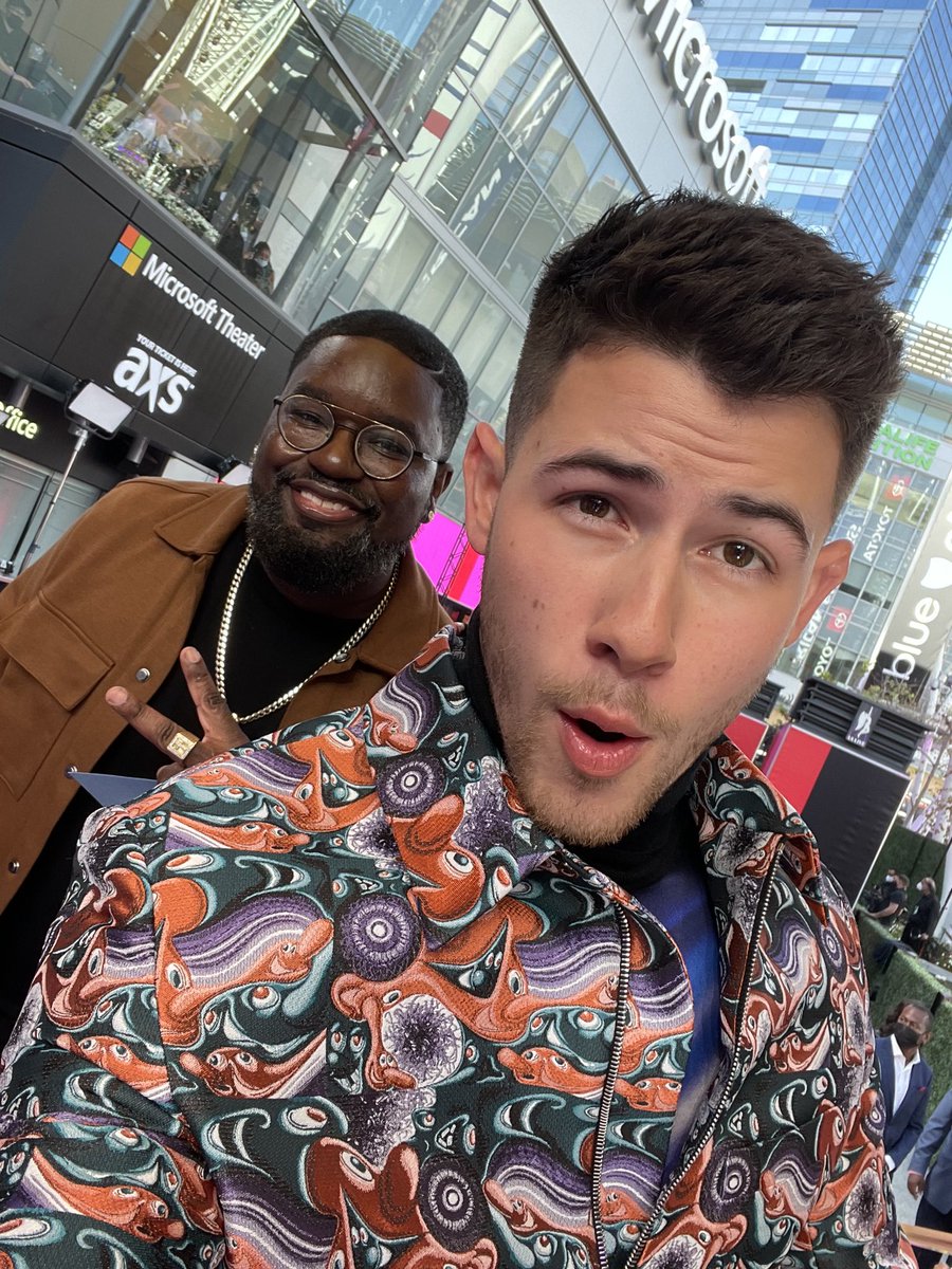 nickjonas's tweet photo. Live from LA Live! @LilRel4 #BBMAs https://t.co/Cy1wsyxece