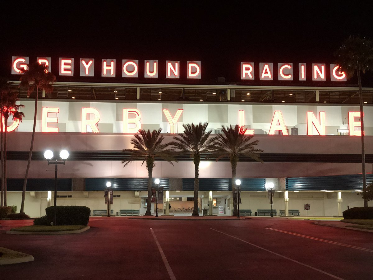 JoeyQatato's tweet photo. @gatorshoosiers @bigmikestanton @PBKennelClub @1GR8FULGUY This was the oldest Greyhound track in the nation. Now it has simulcasting & a poker room. Sports betting on the docket. #dontgetshutout https://t.co/Fzluze7HLq