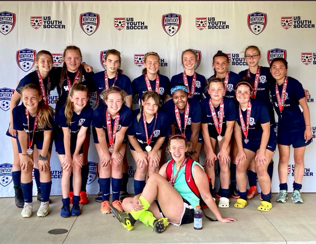 LexingtonFC1's tweet photo. Congratulations to our 2006 Girls Blue!!! U15 @KYYouthSoccer Presidents Cup Finalists!! Great work girls!! Great work coach!! #LexFC #Hardware 
👊💪🥈⚽️ https://t.co/hVfte2feyT