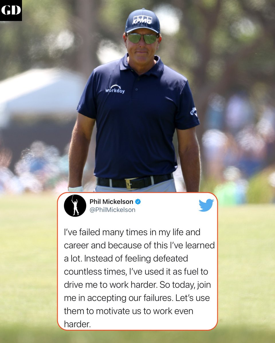 .<a href="/PhilMickelson/">Phil Mickelson</a> tweeted this twelve days ago.

Today he won his sixth major title at 50 years old. 💯