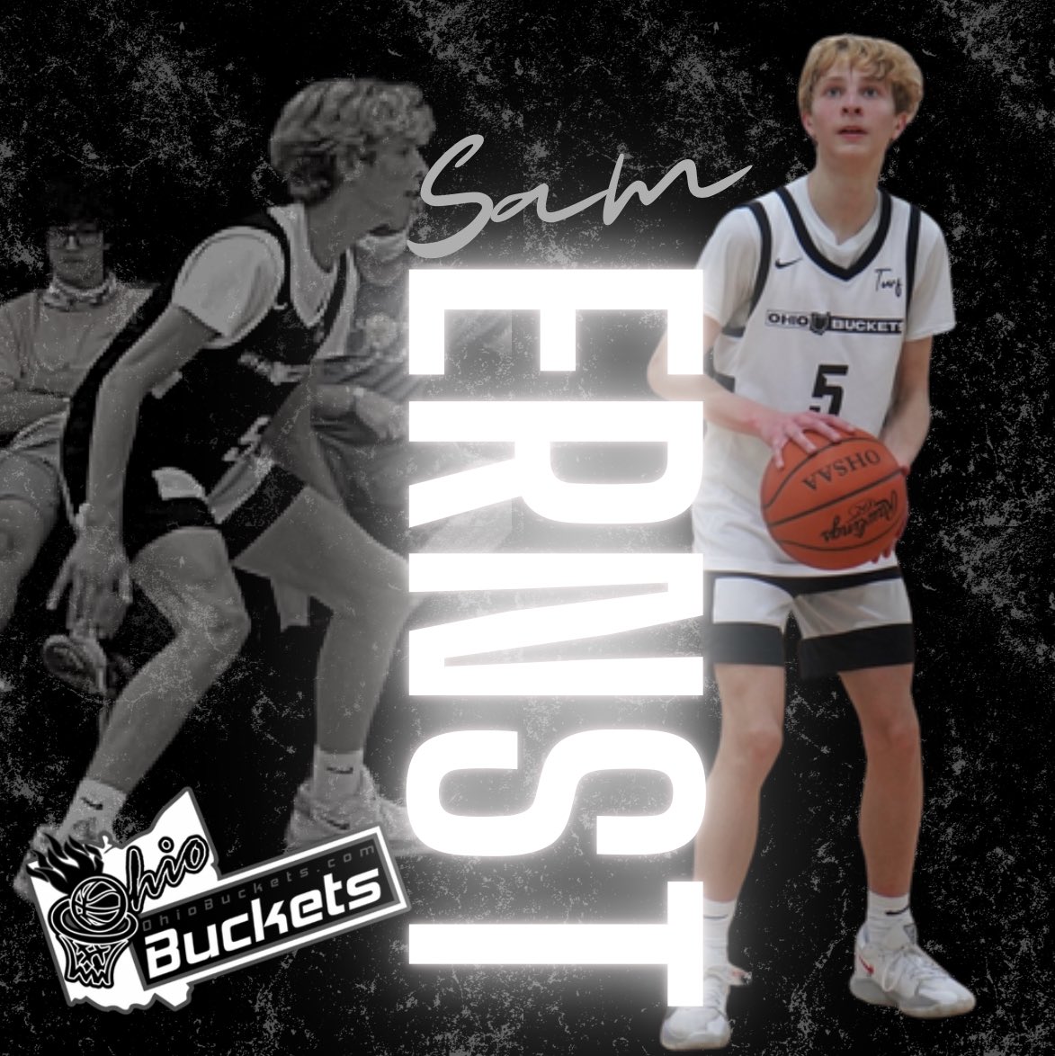 OhioBuckets's tweet photo. If you aren’t yet, PLEASE familiarize yourself with 2024 Sam Ernst out of Findlay, OH.

The 5’10” PG/G went bananas today in his Buckets championship run.

Ernst splashed five 3-PT en route to 26 points in 🏆 game, and four more 3-PT for 18 points in his semifinal.

KID CAN PLAY! https://t.co/yodzCu0peM