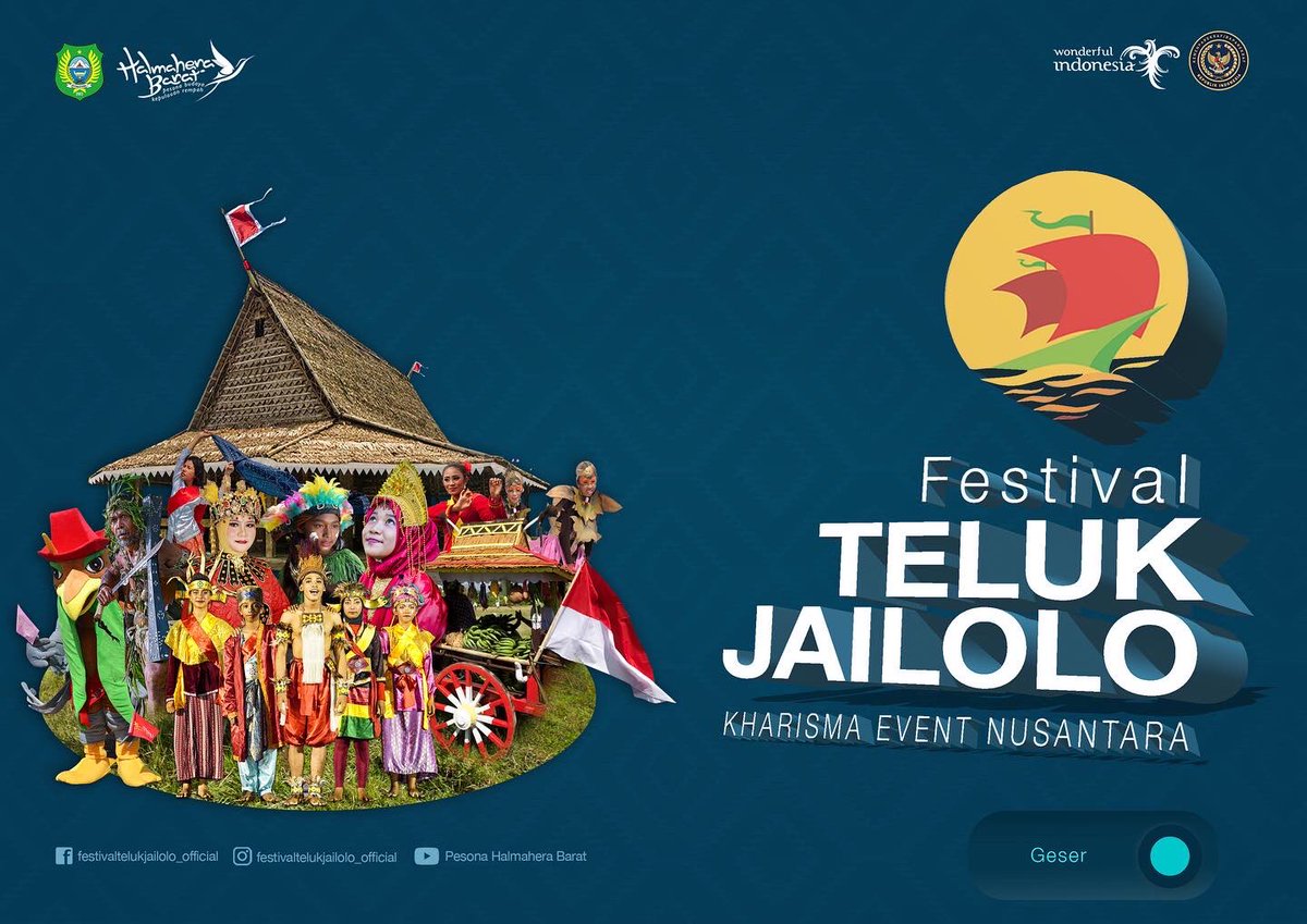 TelukJailolo's tweet photo. #festivaltelukjailolo2021 #kharismaeventnusantara #kemenparekraf https://t.co/iXYeGXxgOw