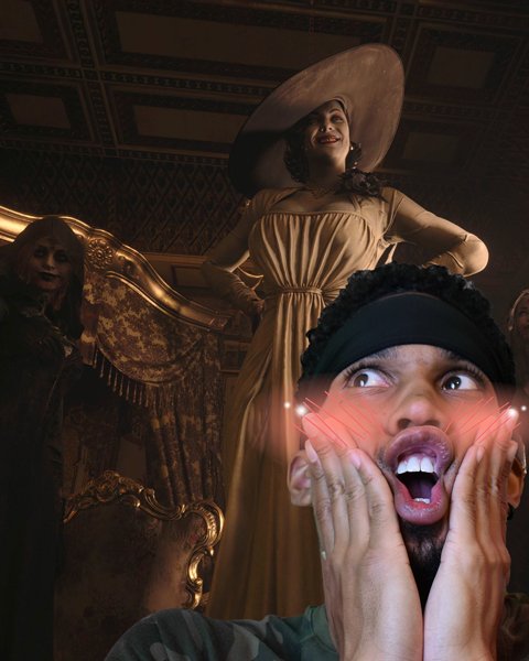 ClayInGames1's tweet photo. 😳 "OH my!.. I must be dreaming..." 
LOL I'm Streaming Resident evil in 20. Come through to https://t.co/mXeXAZledE (CLAYINGAMES)
#clayingames #twitch #stream #ps4 #residentevilvillage #chrisredfield #ladydimitrescu #gothgf #kawaii #gothgfmeme #horror #funny #meme #blush https://t.co/dB5dGw2XRH
