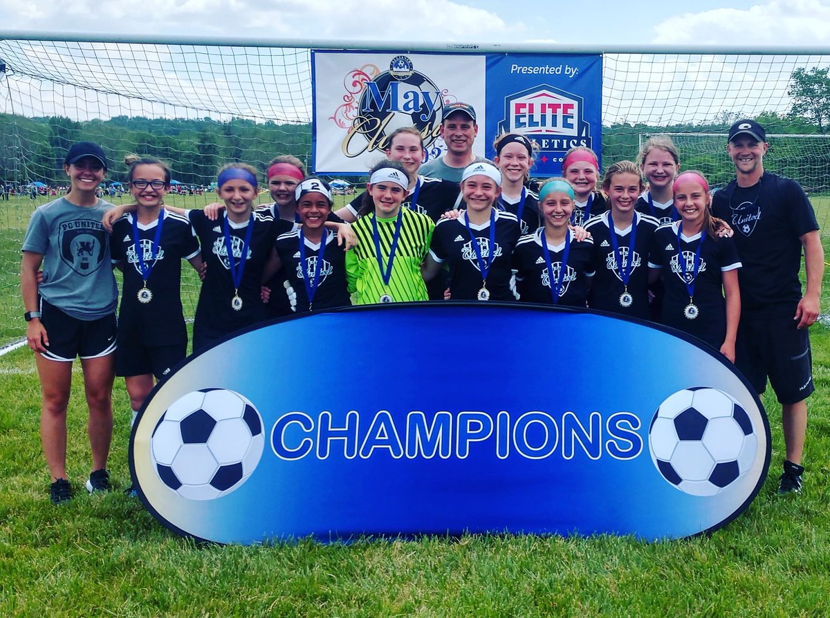 PC_UnitedOH's tweet photo. Congrats to the U12 Girls PC United G09 Black! Champions of the Gold Division at the Alliance Cincinnati May Classic.  Allowing ZERO goals in all 4 games! Well done ladies! https://t.co/FLxo9n1CFK