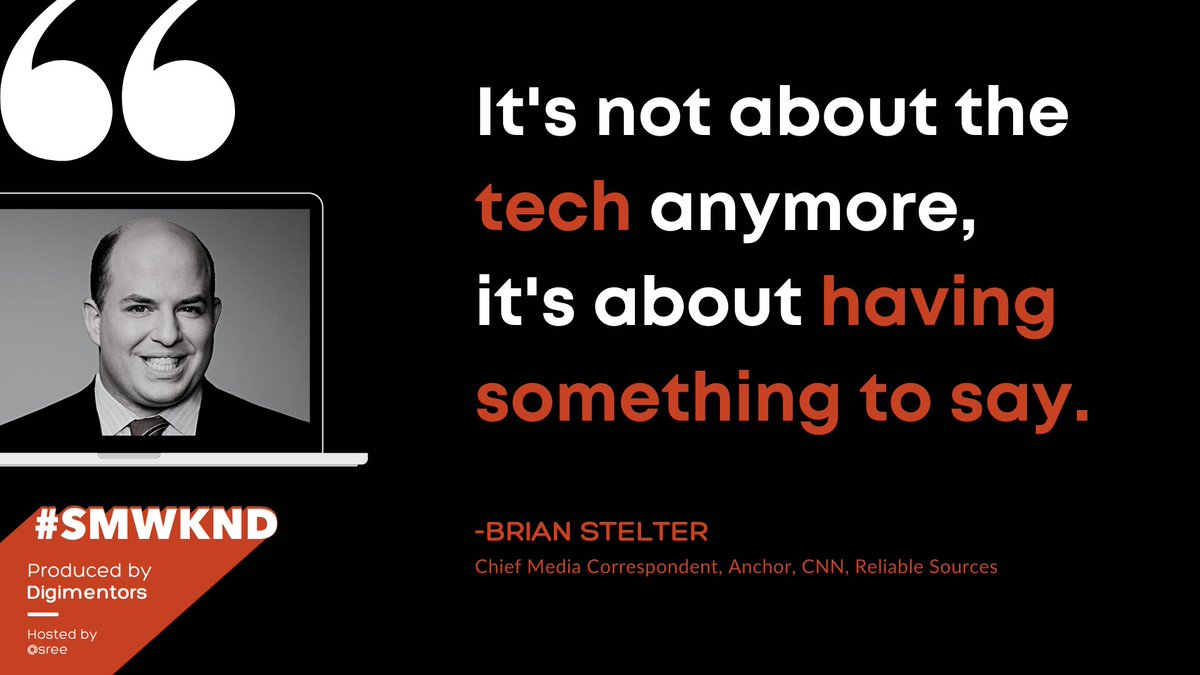 Ending this #SMWKND quotes thread with a powerful quote from <a href="/brianstelter/">Brian Stelter</a>!