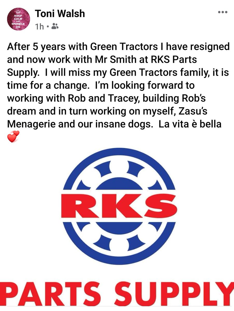 Here we grow again. Welcome to #rkspartssupply Toni.