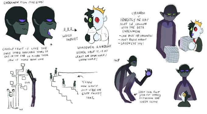 ENDERMEN LORE MY BELOVED. I just be thinking in brr constantly about ranboo being confirmed from the end and all that stuff. I have kinda emptied my brain about everything now so I can go back to being semi normal again whew #ranboofanart 