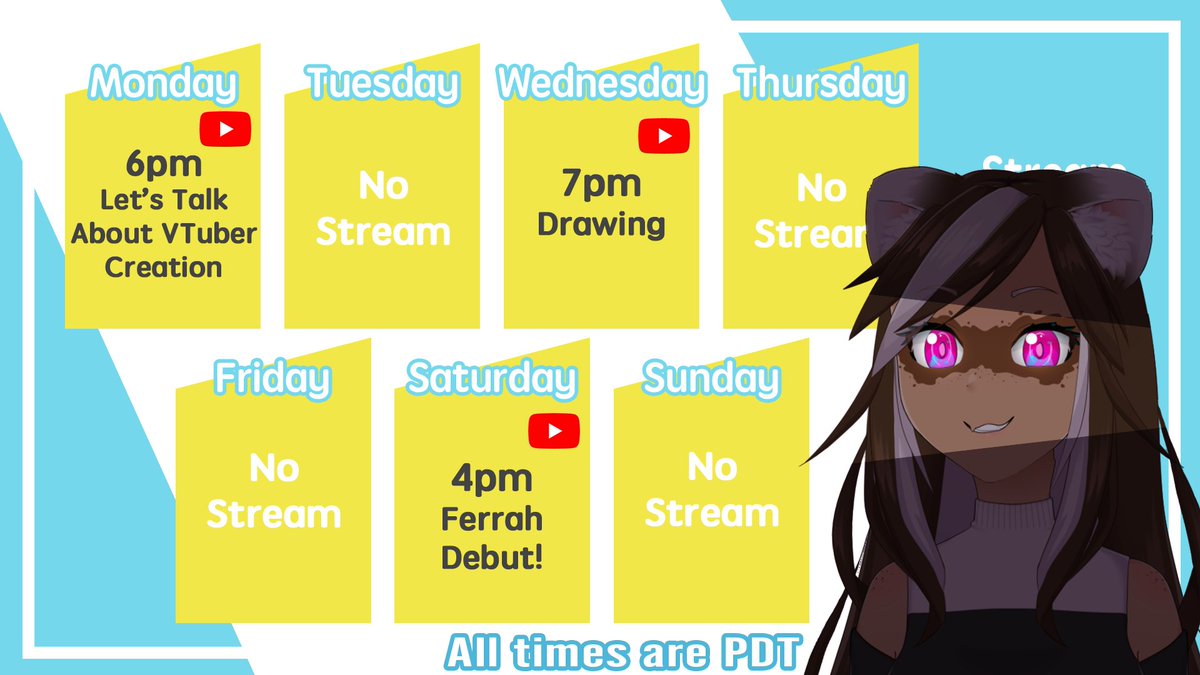 LuaVLucky's tweet photo. I turned my friend Ferrah into a vtuber, and this week is dedicated to her debut!
She literally knows nothing about vtubers lol
Excited for the beginning of Lua Lucky Cinematic Universe #LLCU https://t.co/oxszBjUXJX