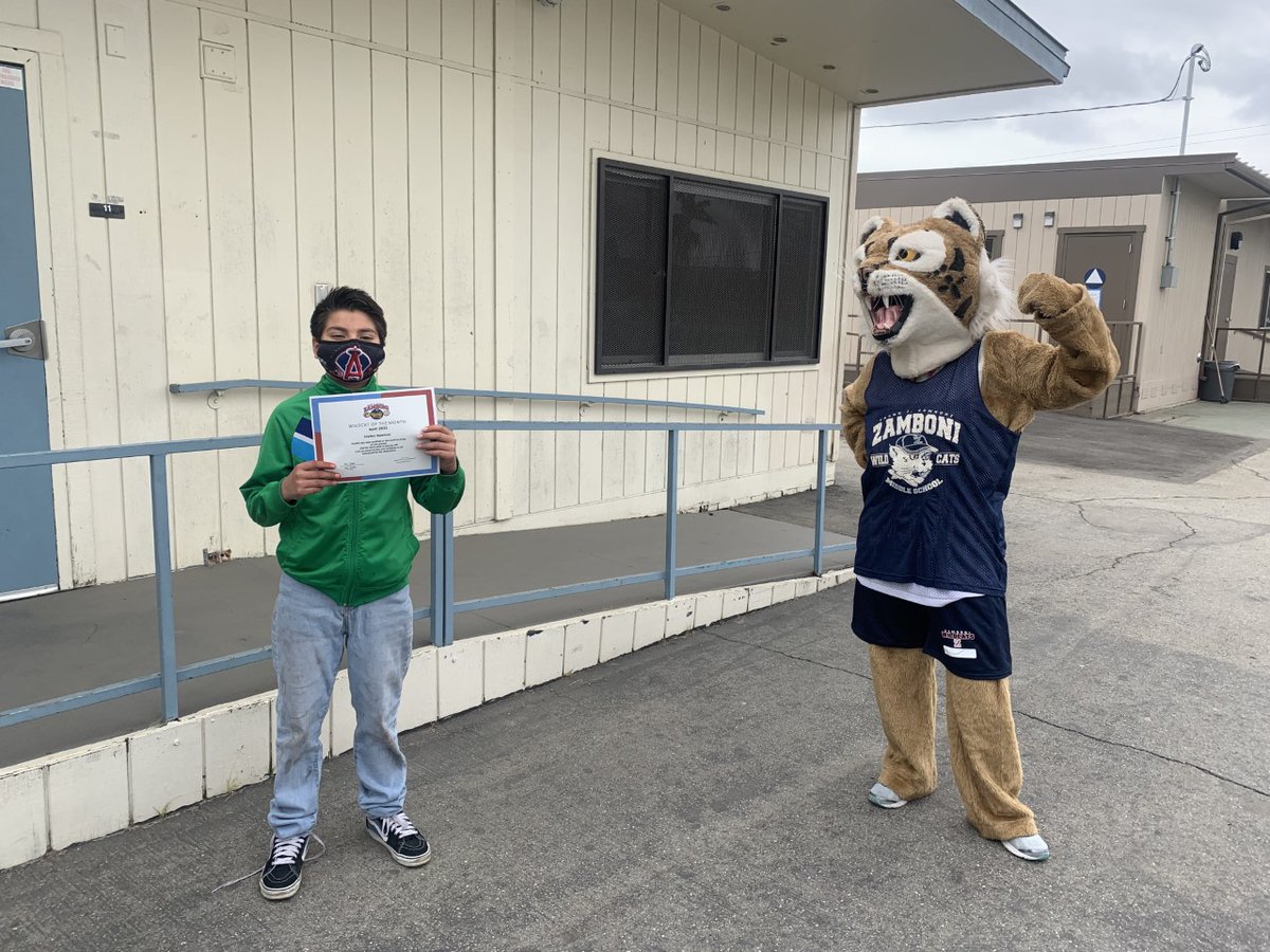 _theMightyZ's tweet photo. Students were surprised when Wilma and Wylie the Wildcats delivered their 'Wildcat of the Month' Certificates. Congratulations students! Who will be next? #WeArePUSD https://t.co/5dWJc8zLYE